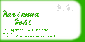 marianna hohl business card